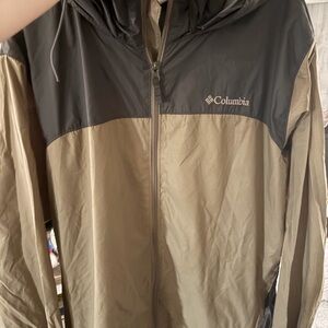 Columbia Men's Windbreaker - Dark Grey and Tan